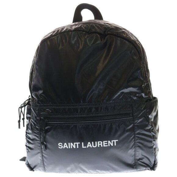 Saint Laurent Paris NUXX Ripstop Rucksack Sac Backpack Black Ho27 main image 4